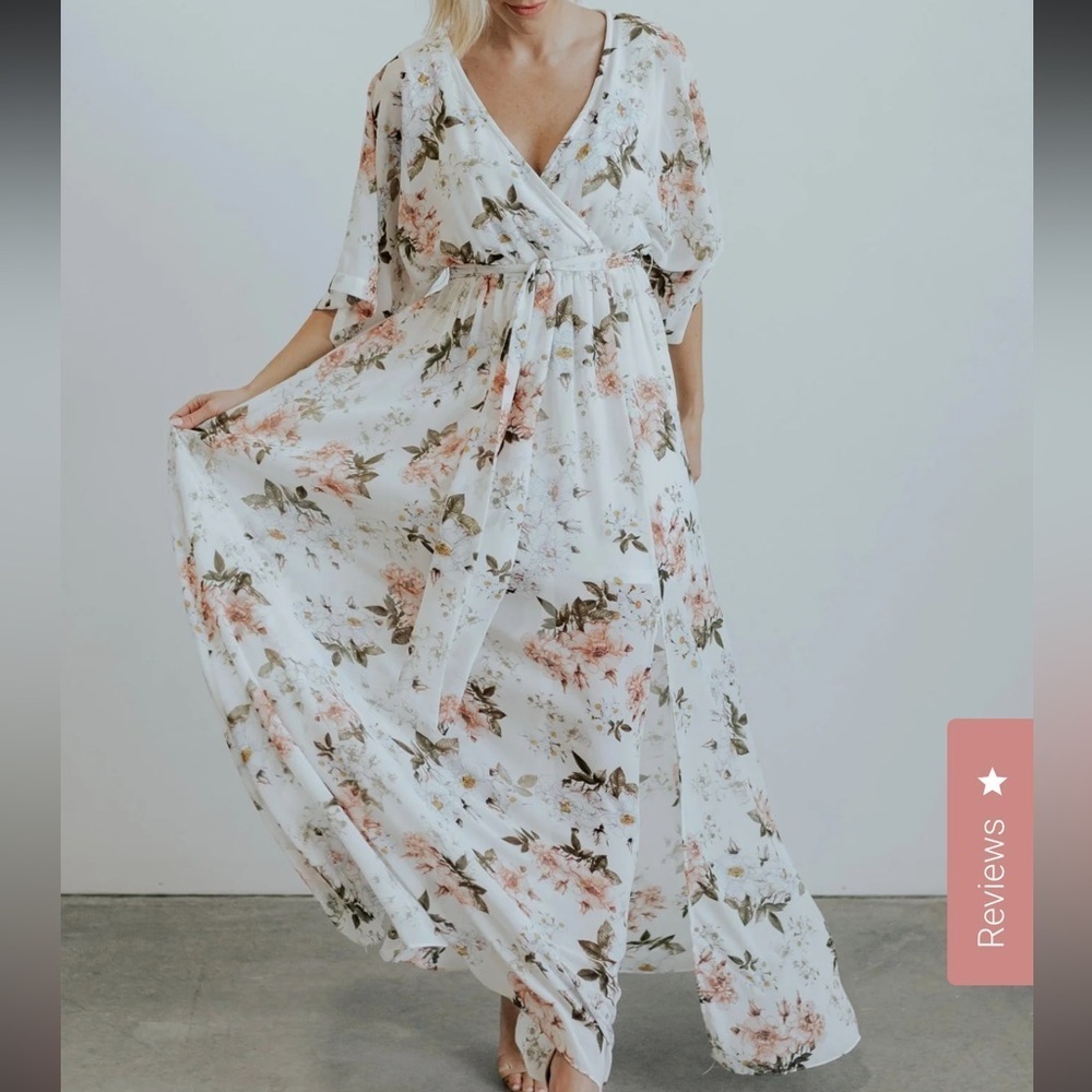 Baltic Born Kia Kimono Floral Maxi Dress Size Medium